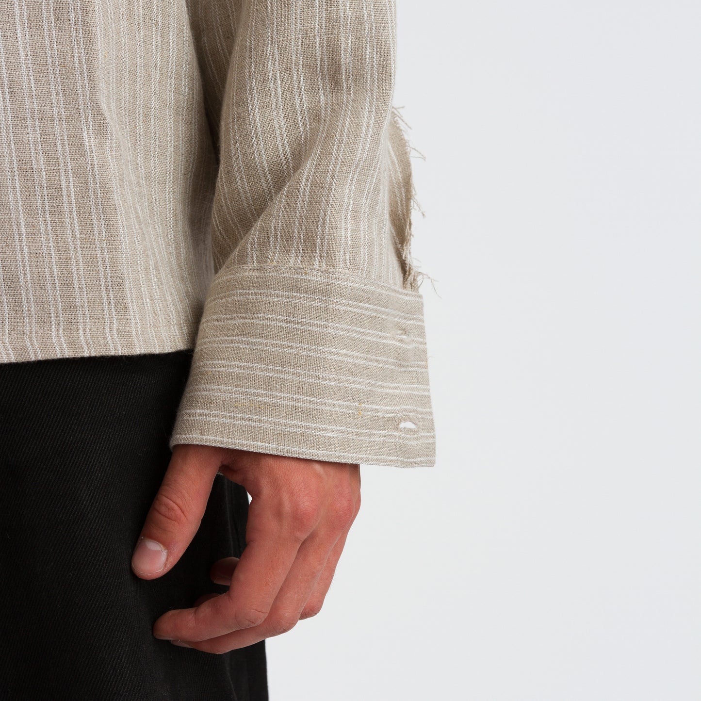 Natural linen button up shirt