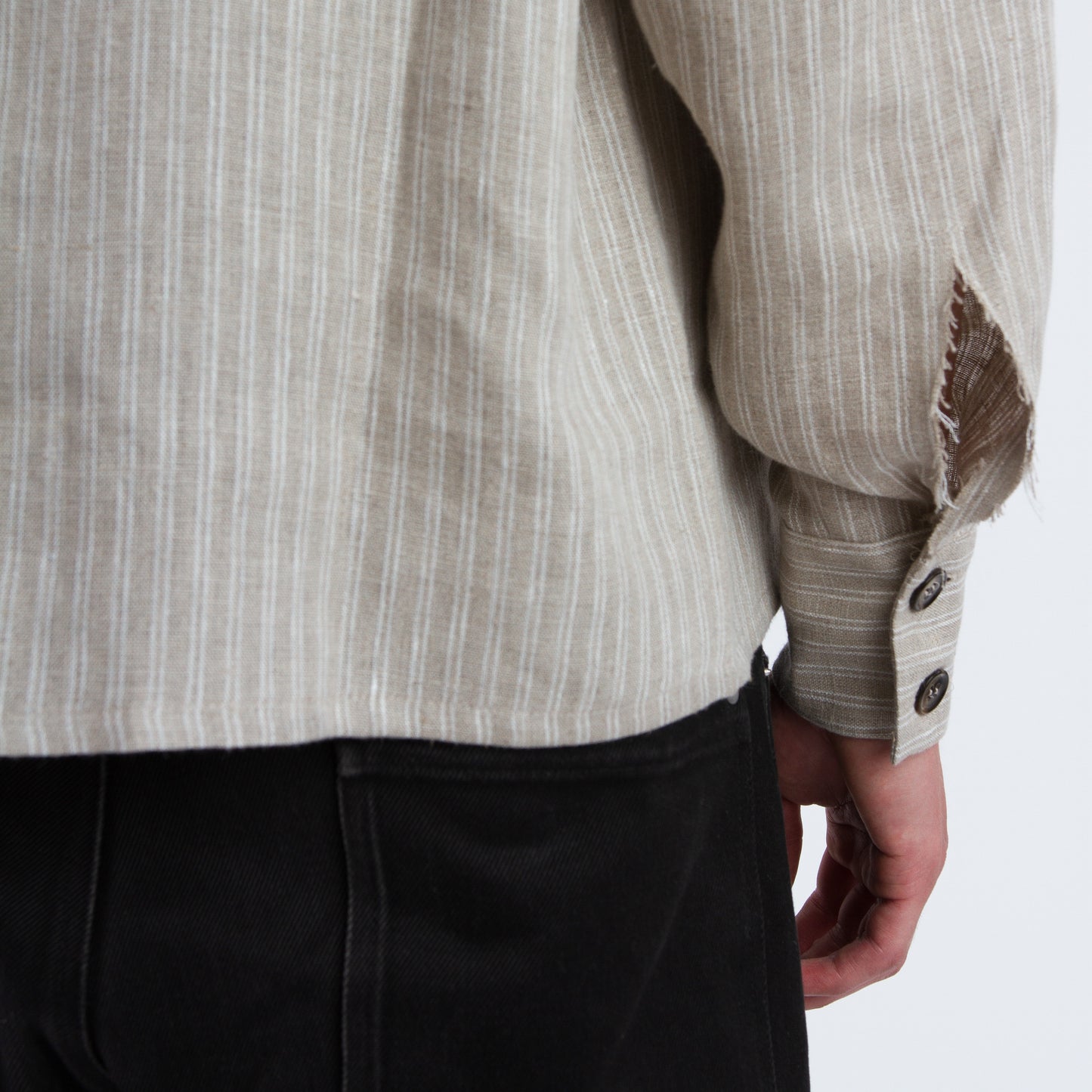 Natural linen button up shirt