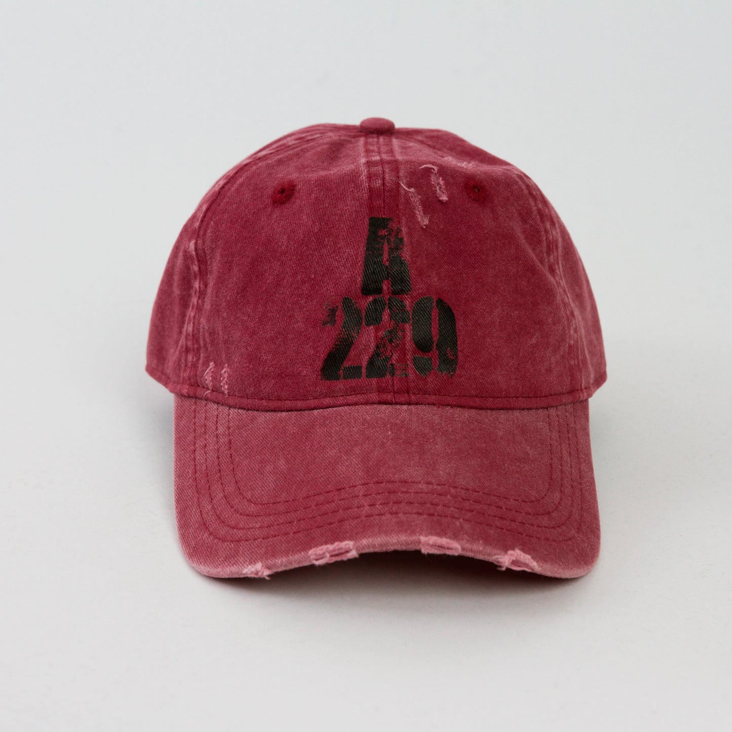 A229 distressed logo cap