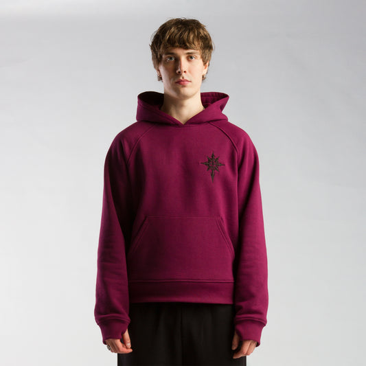Colossal V2 raglan hoodie burgundy