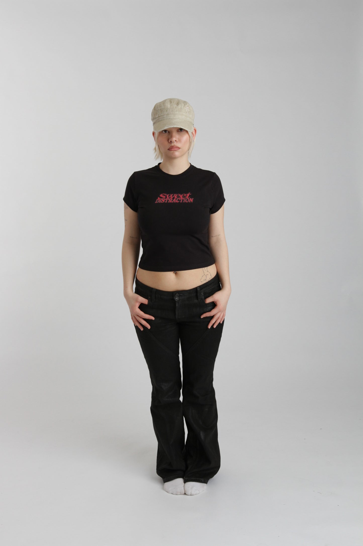 Sweet Distraction Baby Tee Black