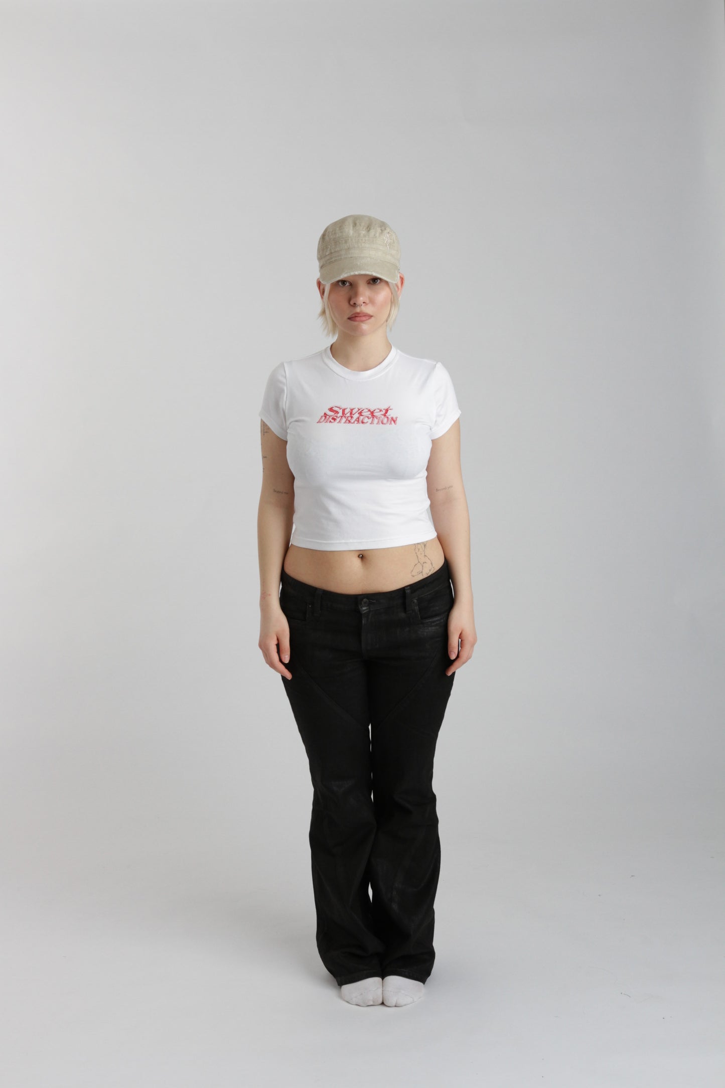 Sweet Distraction Baby Tee White