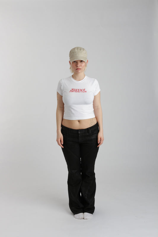 Sweet Distraction Baby Tee White